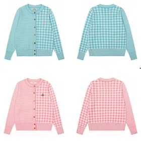 Vivienne Westwood's new versatile embroidered plaid cardigan-6379  
