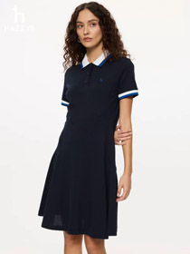 HAZZYS Contrast Collar Polo Dress-6653  